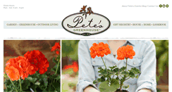 Desktop Screenshot of petesgreenhouse.com