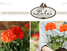Tablet Screenshot of petesgreenhouse.com